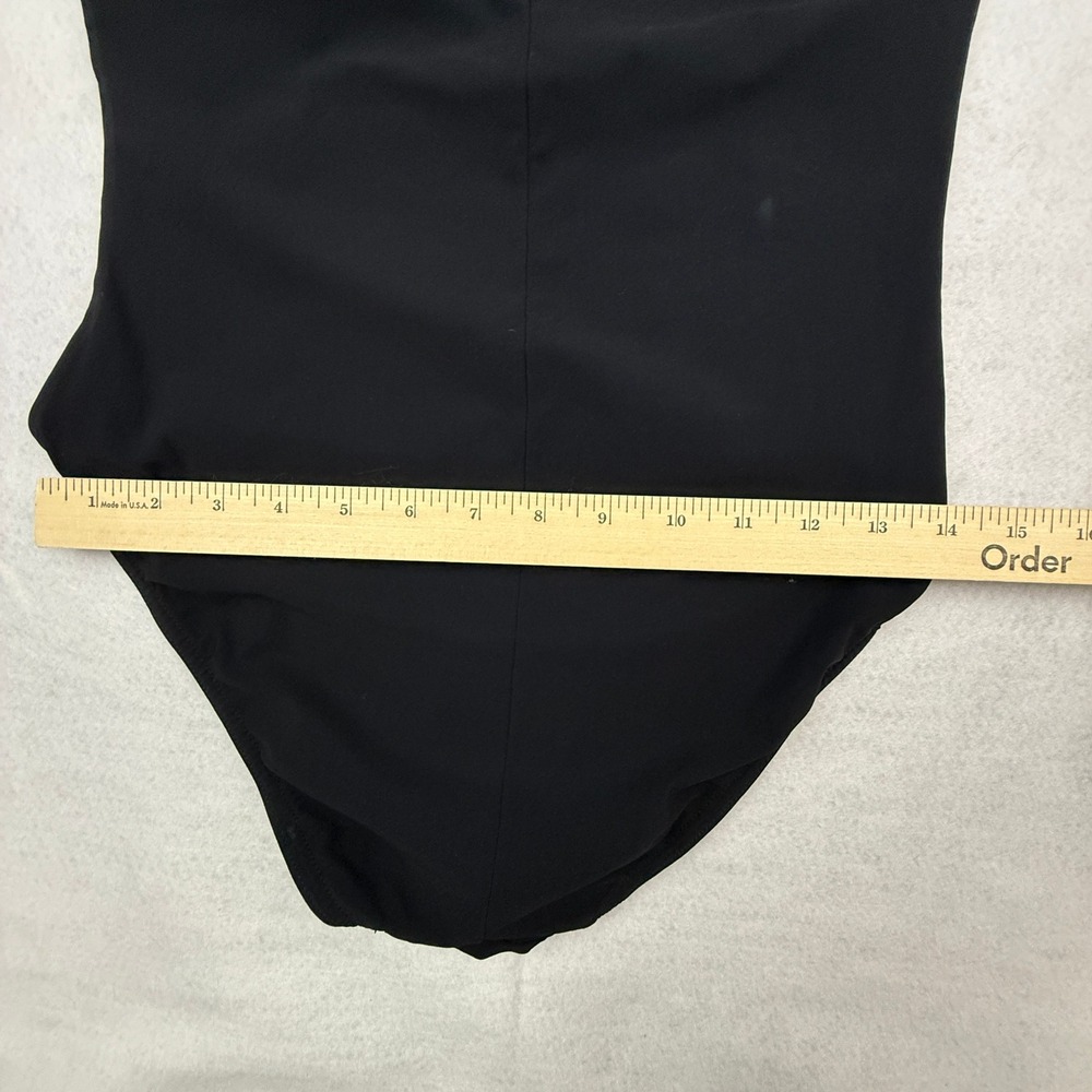 Karla Colletto Swimsuit Women's 8 Black Tie Shoulder One Piece Xtra Life Lycra - Picture 9 of 10